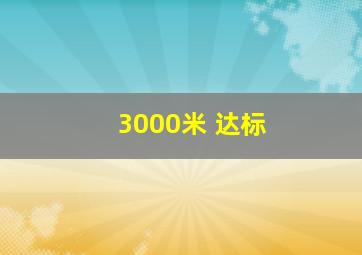 3000米 达标